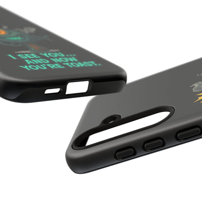 Phone Case — Cute Zombie Blaster Design with "I See You... And Now You're Toast"