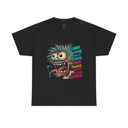 Grotesque Yawning Monster T-Shirt | Cartoon Creepy Illustration