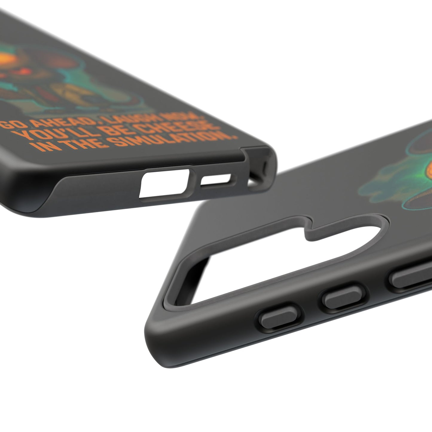 Phone Case — 'You'll Be Cheese in the Simulation' Angry Detective Mouse Graphic