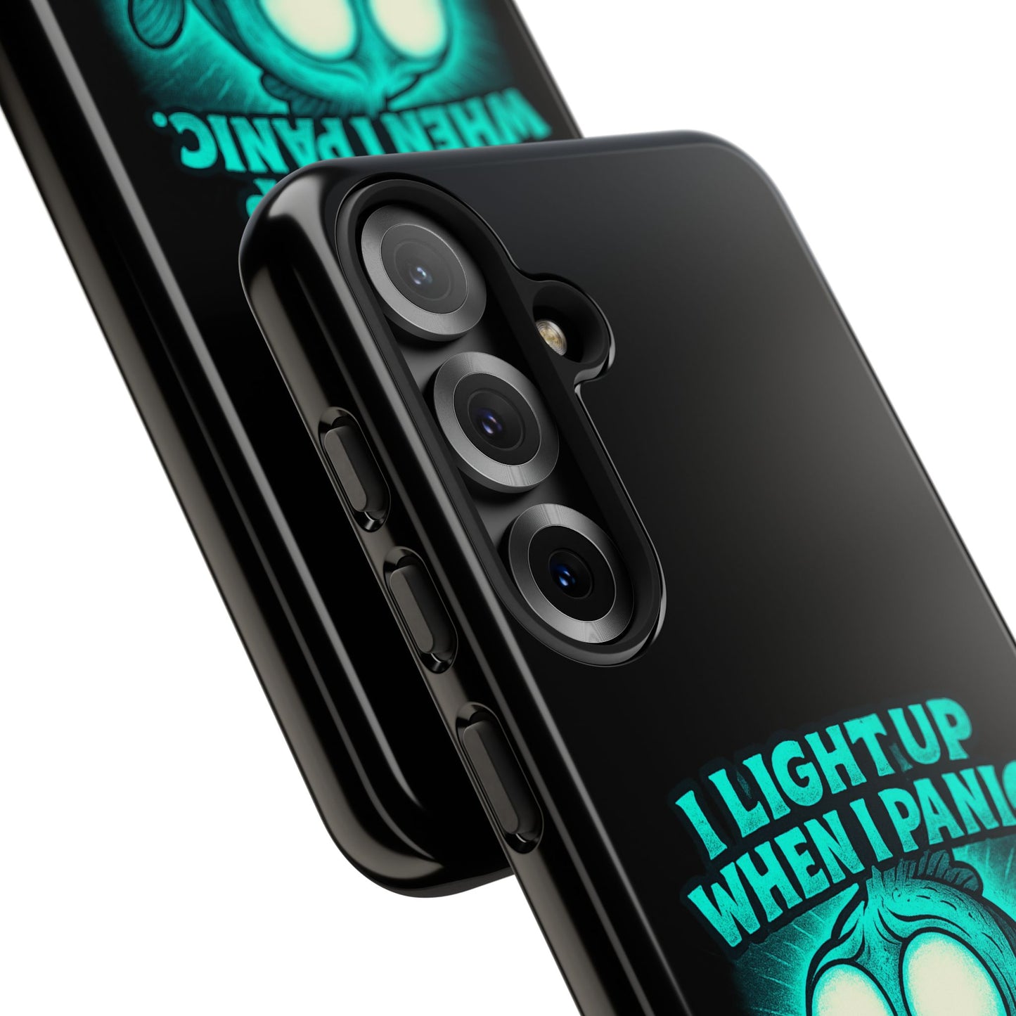 Phone Case — "I Light Up When I Panic" Glow Fish Anxiety Phone Case