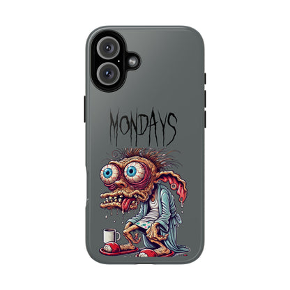Mondays Zombie Character Phone Case – Funny Groggy Coffee Phone Cover