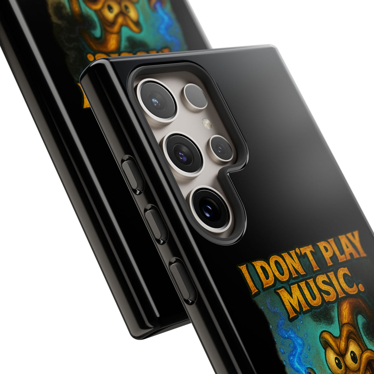 Phone Case — "I Don't Play Music. I Detonate It." Cartoon Bomb Graphic