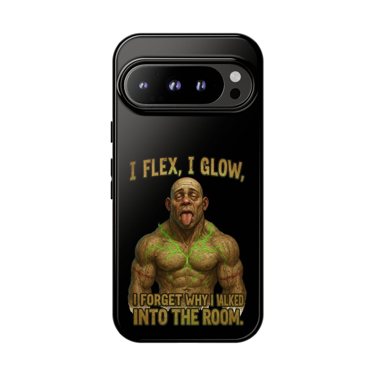 Phone Case — I Flex, I Glow Funny Muscular Guy Phone Cover