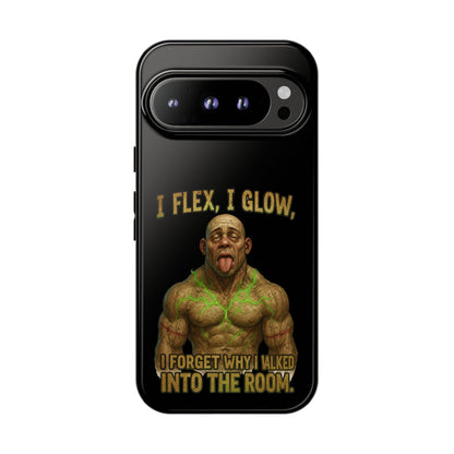 Phone Case — I Flex, I Glow Funny Muscular Guy Phone Cover