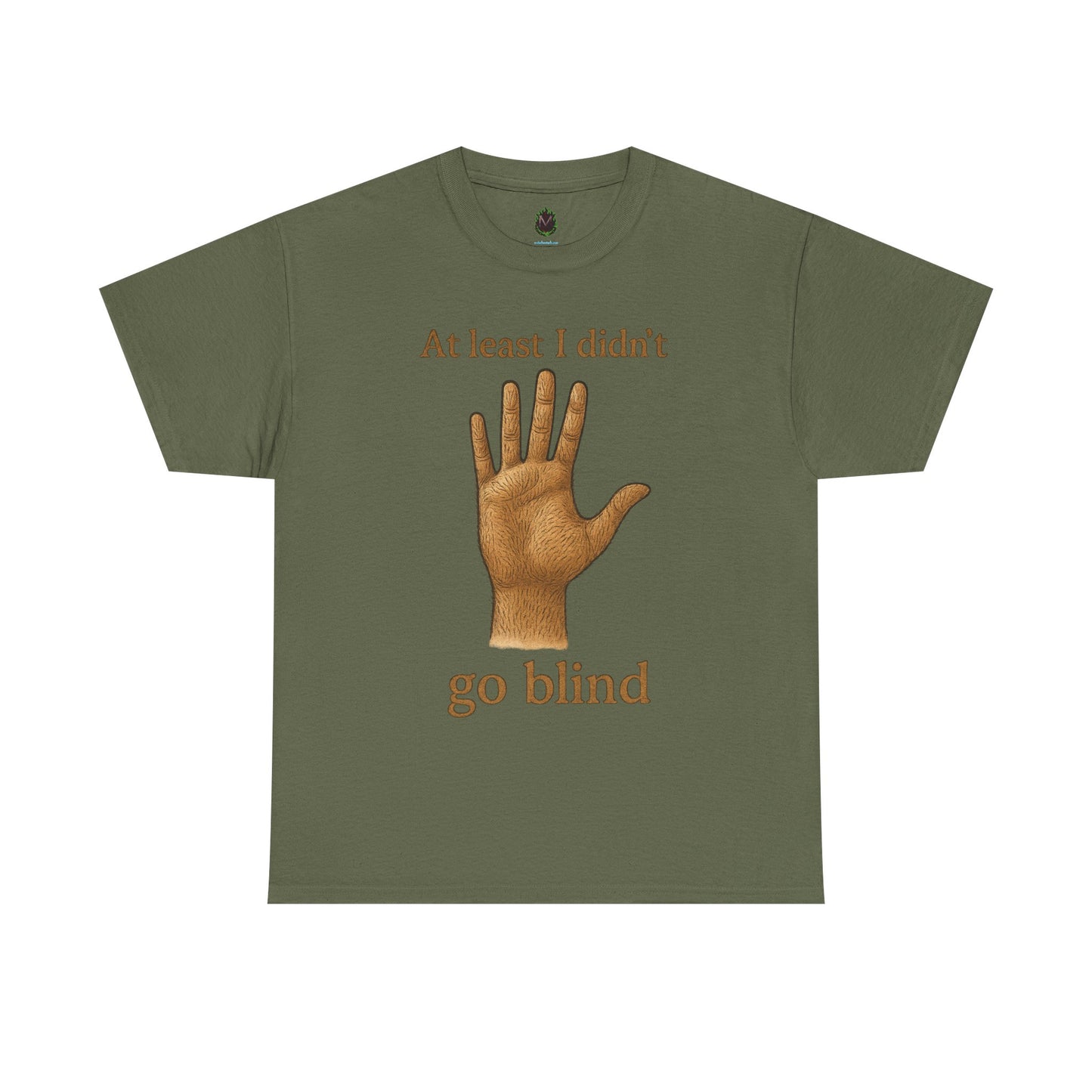 At Least I Didn’t Go Blind hand graphic T-Shirt | Humorous Statement Tee