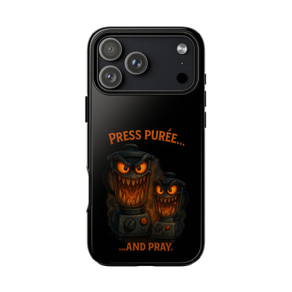 Phone Case - 'Press Purée...and Pray' Halloween Horror Protective Cover