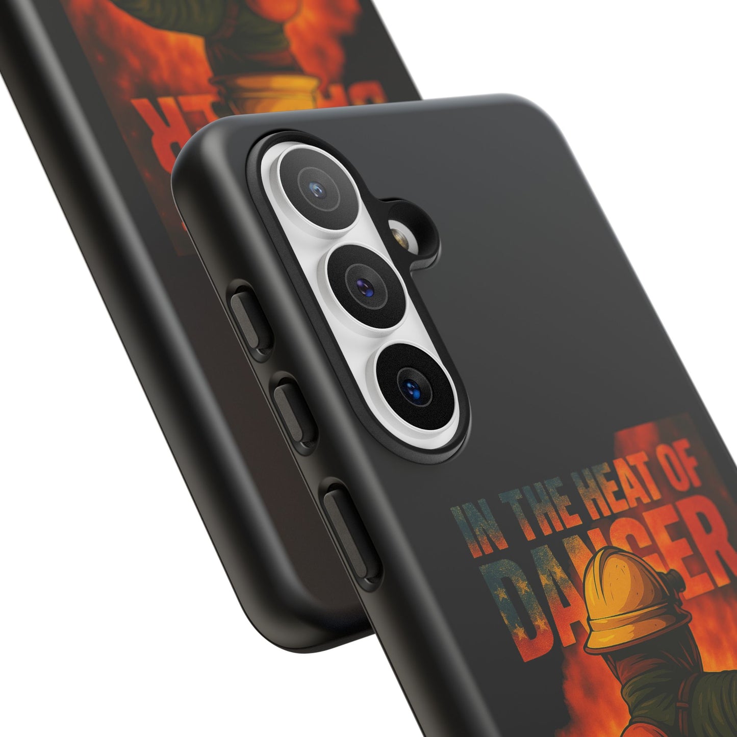 Firefighter Phone Case — "In the Heat of Danger We Hold the Line" Tough Protective Case