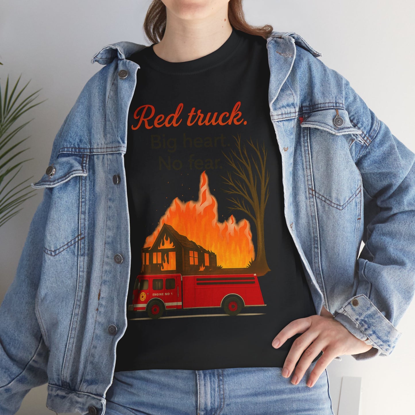 Red Truck. Big Heart. No Fear. – Firefighter Tribute Tee
