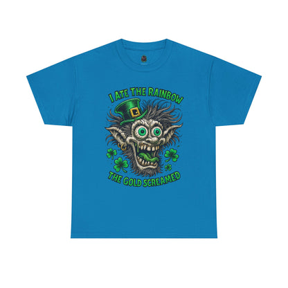 I Ate the Rainbow The Gold Scream'd T-Shirt | Creepy Leprechaun St. Patrick's
