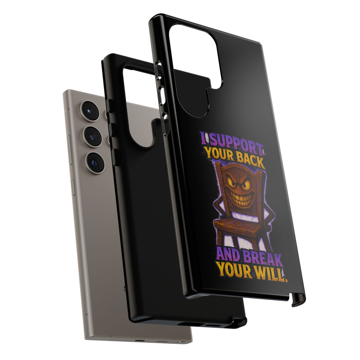 Phone Case — "I Support Your Back and Break Your Will" Funny Creepy Chair Design