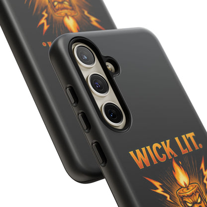 Phone Case — "Wick Lit. Patience Gone." Funny Angry Candle Protective Case