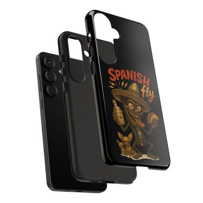 Spanish Fly Tough Phone Case — Retro Skull Sombrero Design