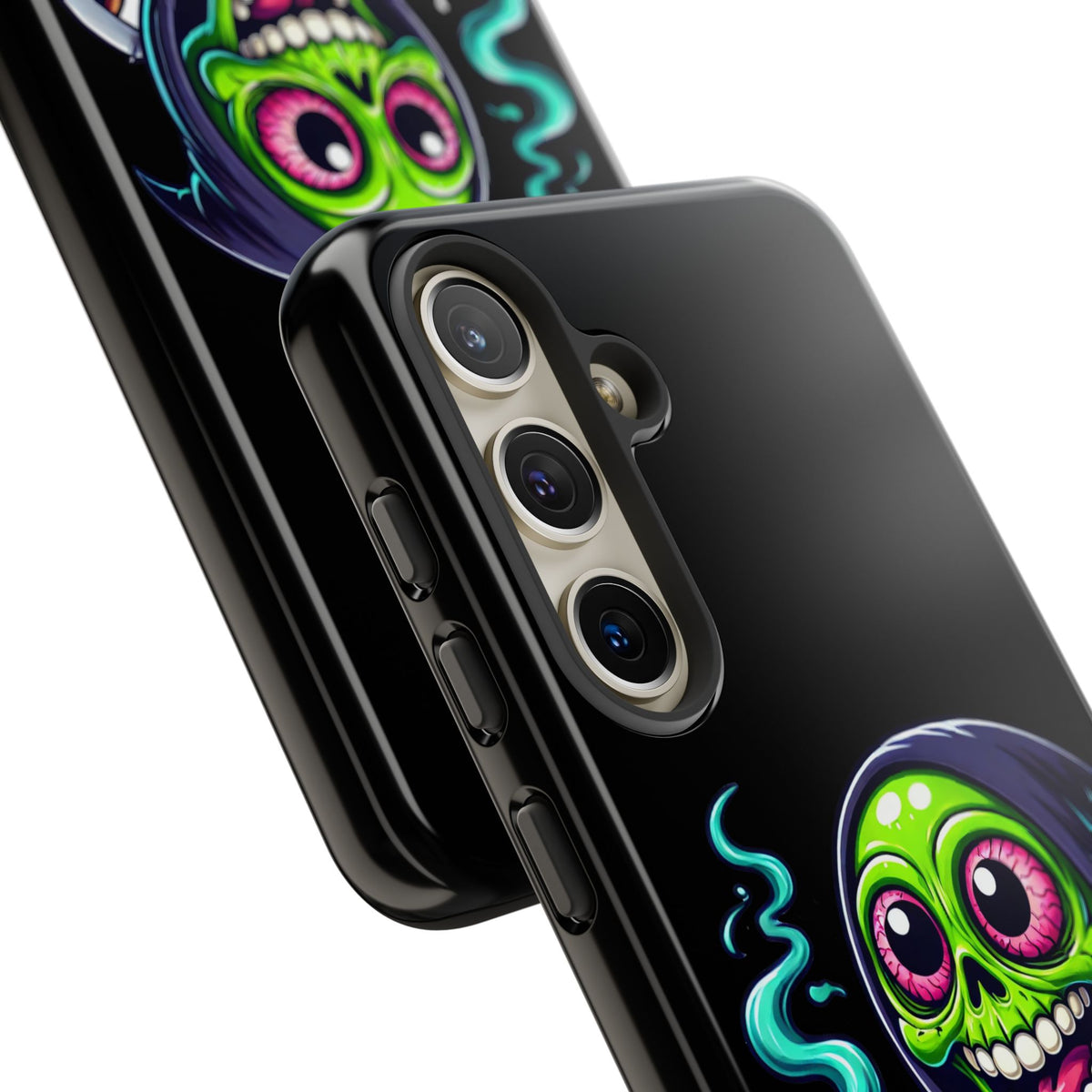 Grinning Stoner Grim Reaper Phone Case – Cannabis Skull iPhone Cover