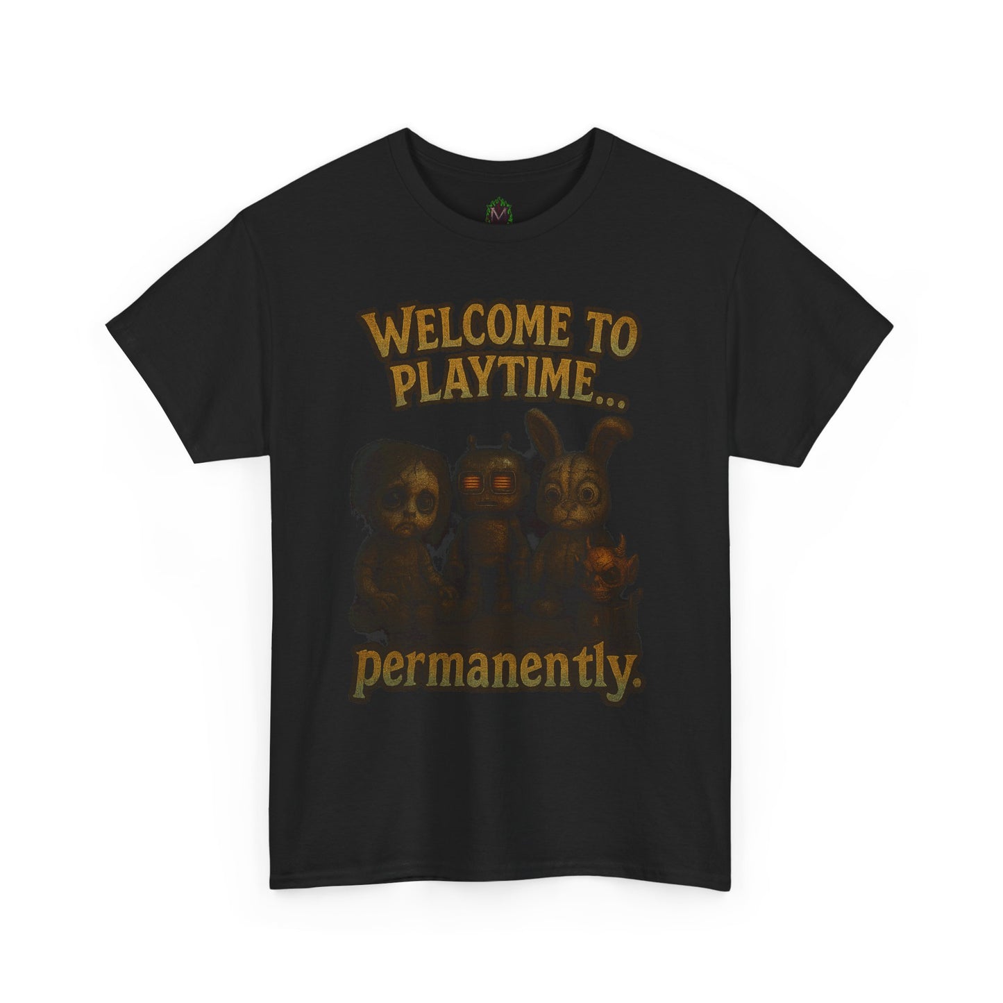 Welcome to Playtime Permanently T-Shirt | Creepy Animatronic Trio