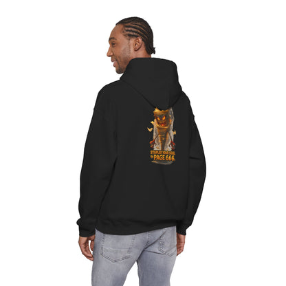 Demon "Page 666" Graphic Hoodie — Spooky Gothic Horror Pullover
