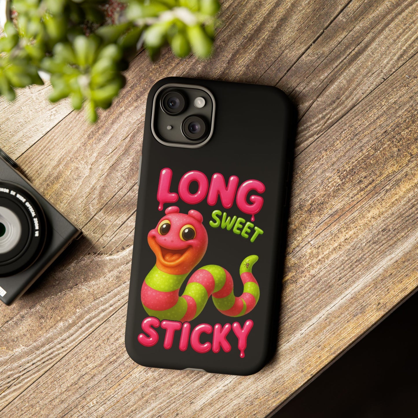 Phone Case — "Long Sweet Sticky" Cute Candy Snake Protective Case