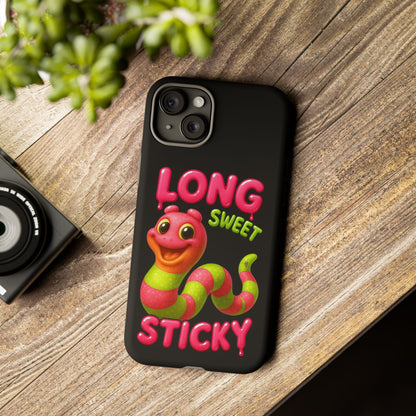 Phone Case — "Long Sweet Sticky" Cute Candy Snake Protective Case