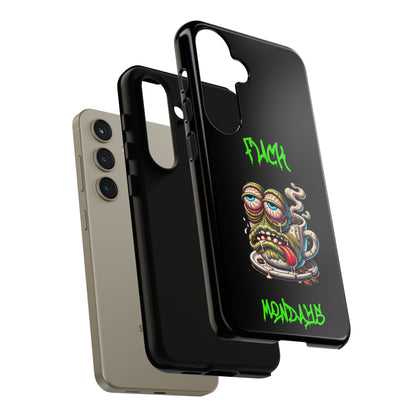 Phone Case — "F*** Monday" Grotesque Coffee Monster Shock Art