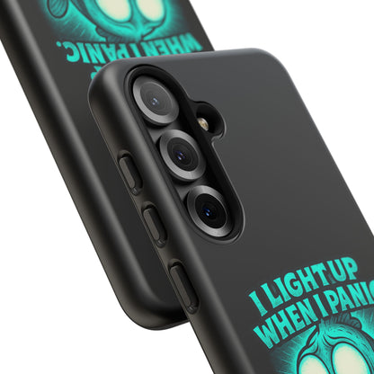 Phone Case — "I Light Up When I Panic" Glow Fish Anxiety Phone Case