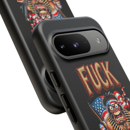 Phone Case — "FUCK YEA" Patriotic Skeleton Soldier Graphic