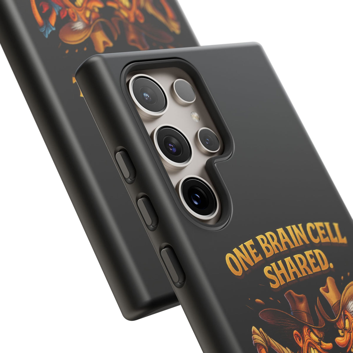 Phone Case — 'One Braincell Shared, Constantly Fighting for Custody' Funny Rivalry Cartoon