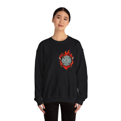 In the Heat of Danger We Hold the Line Crewneck Sweatshirt