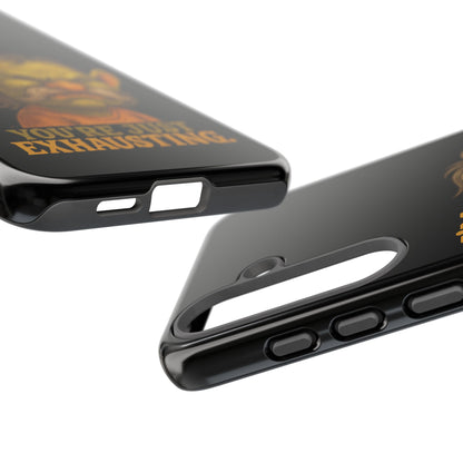 Phone Case — "I'm Not Rude, You're Just Exhausting" Grumpy Goblin Protective Cover