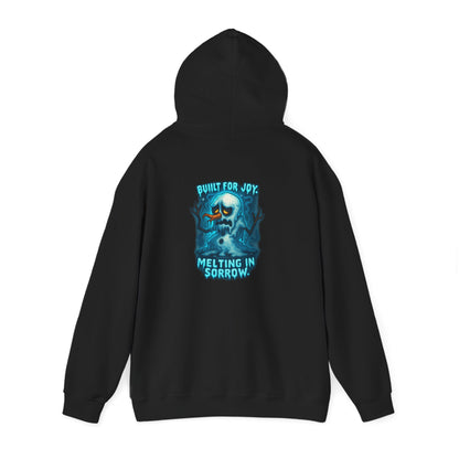 Melting in Sorrow Hoodie — Blue Melting Skull Graphic Pullover