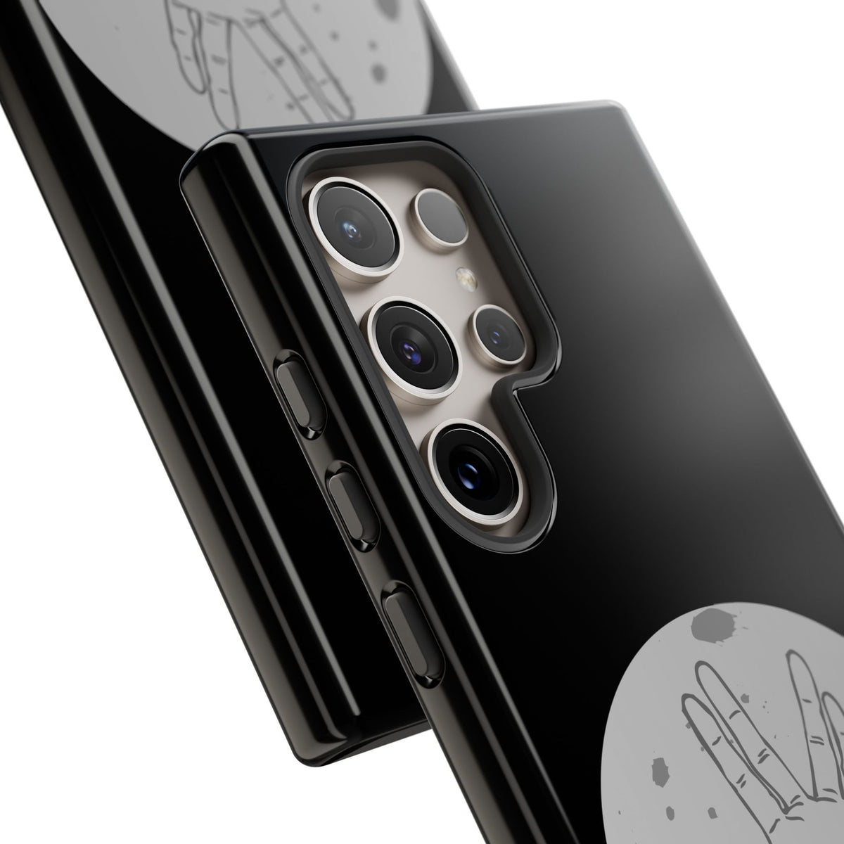 Spock Live Long Phone Case — Vulcan Salute Moon Graphic