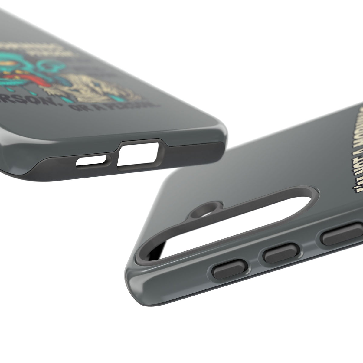 Funny Zombie Phone Case — "I'm Not a Morning Person" Graphic Tough Case