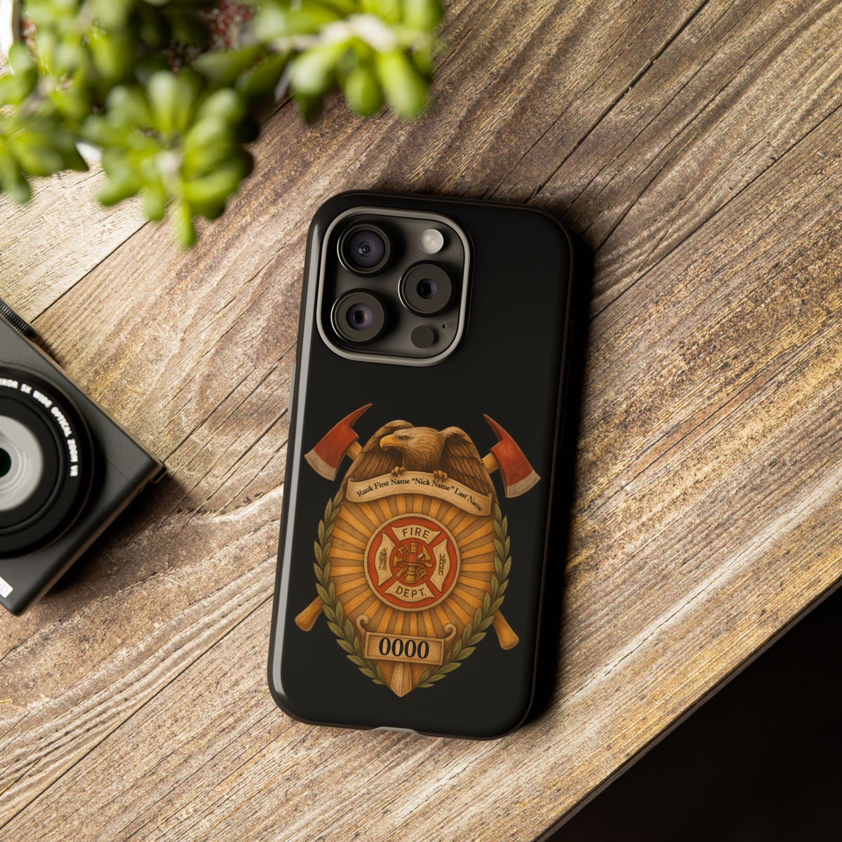 Firefighter Badge Phone Case — Tough Cases Customizable Emblem Design