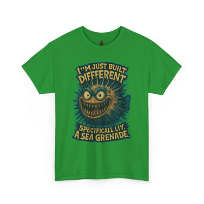 I'm Just Built Different Sea Grenade Tee | Pufferfish Illustration