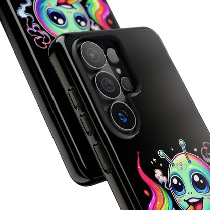 Alien Smoking Rainbow Joint Phone Case — Cute Psychedelic Cannabis iPhone Cover
