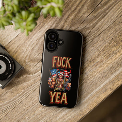 Phone Case — "FUCK YEA" Patriotic Skeleton Soldier Graphic