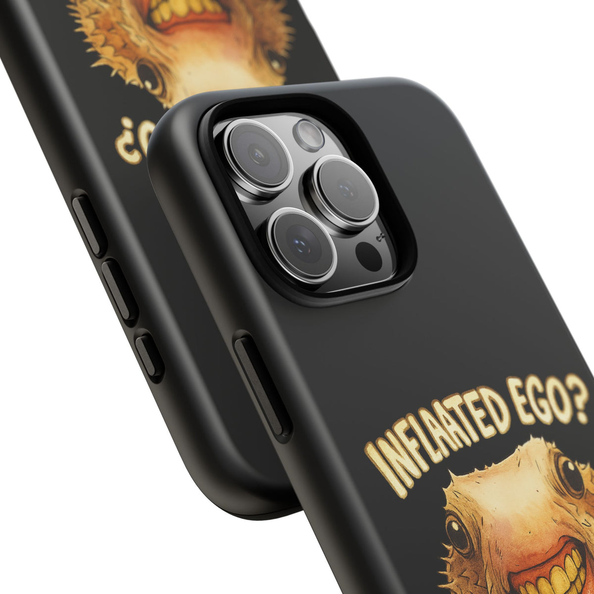 Phone Case — "Inflated Ego? Nah, It's Just Anxiety" Funny Pufferfish Design