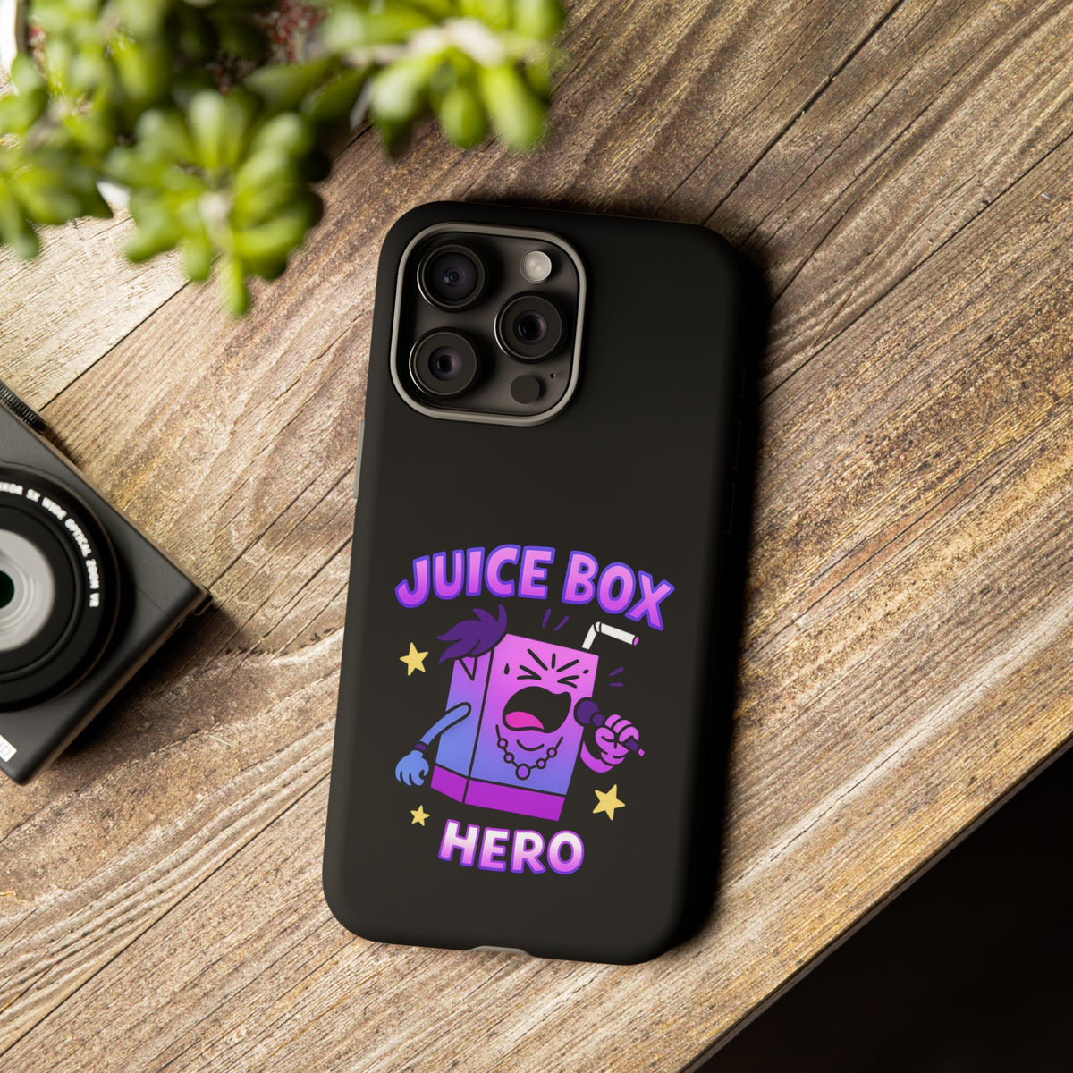 Phone Case — 'Juice Box Hero' Cute Cartoon Protective Cover