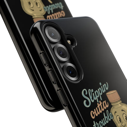 Phone Case — 'Slippin Outta Trouble' Retro Baby Oil Mascot