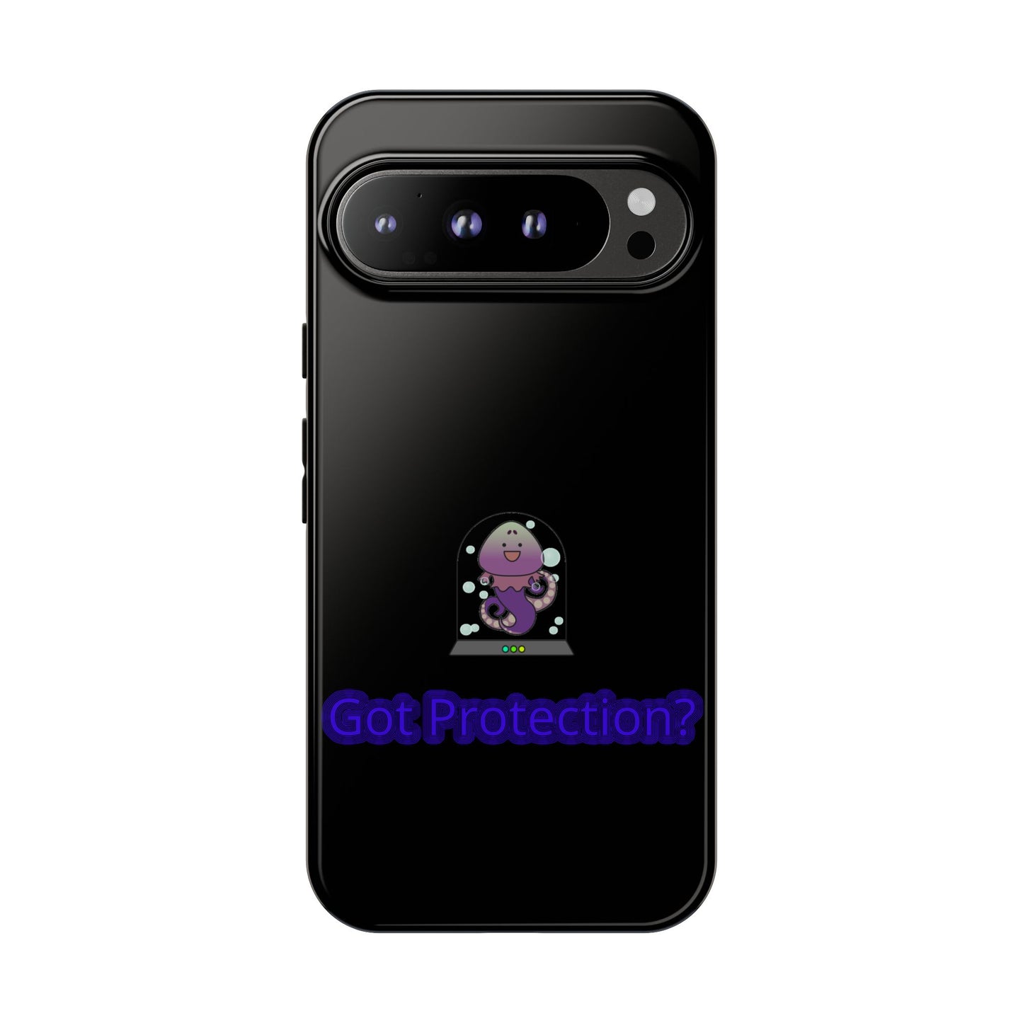 Phone Case — 'Got Protection?' Cute Purple Alien Anti-Shock Protective Cover