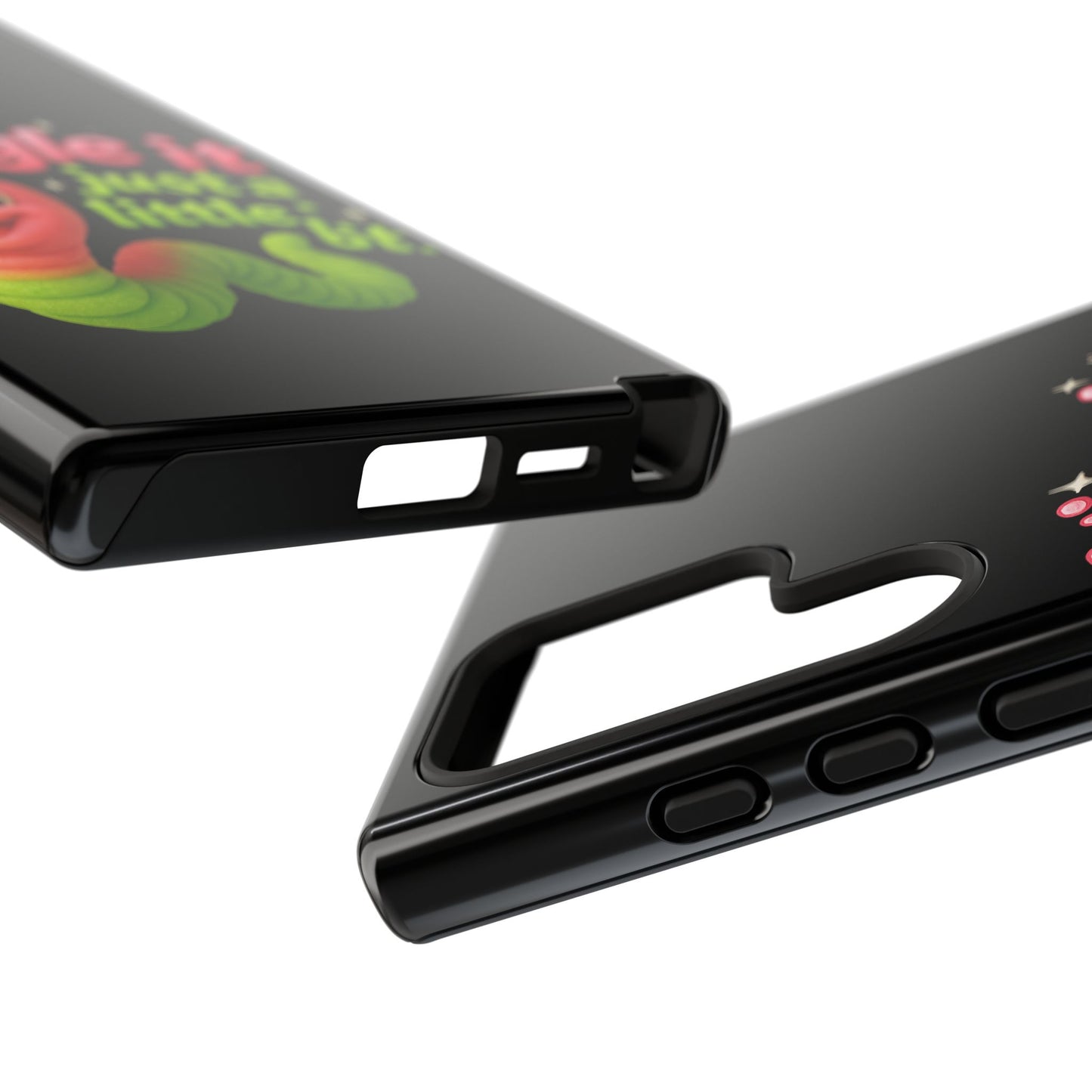 Wiggle It Worm Phone Case — Cute Pink & Green Cartoon iPhone Cover