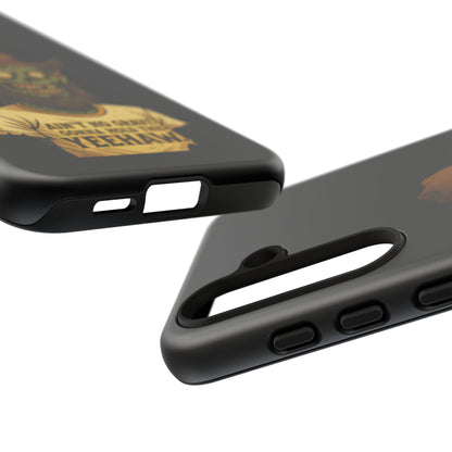 Zombie Cowboy Phone Case — "Ain't No Grave Gonna Hold This Yeehaw" Protective iPhone Cover