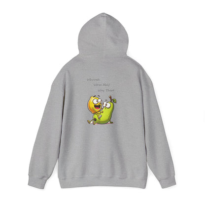 Hoodie - "When We’re Half, We’re There" Cute Mango & Pear Friendship Hoodie