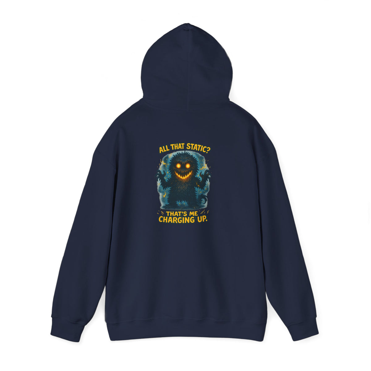 Charging Up Monster Hoodie — "All Smiles" Cozy Graphic Sweatshirt