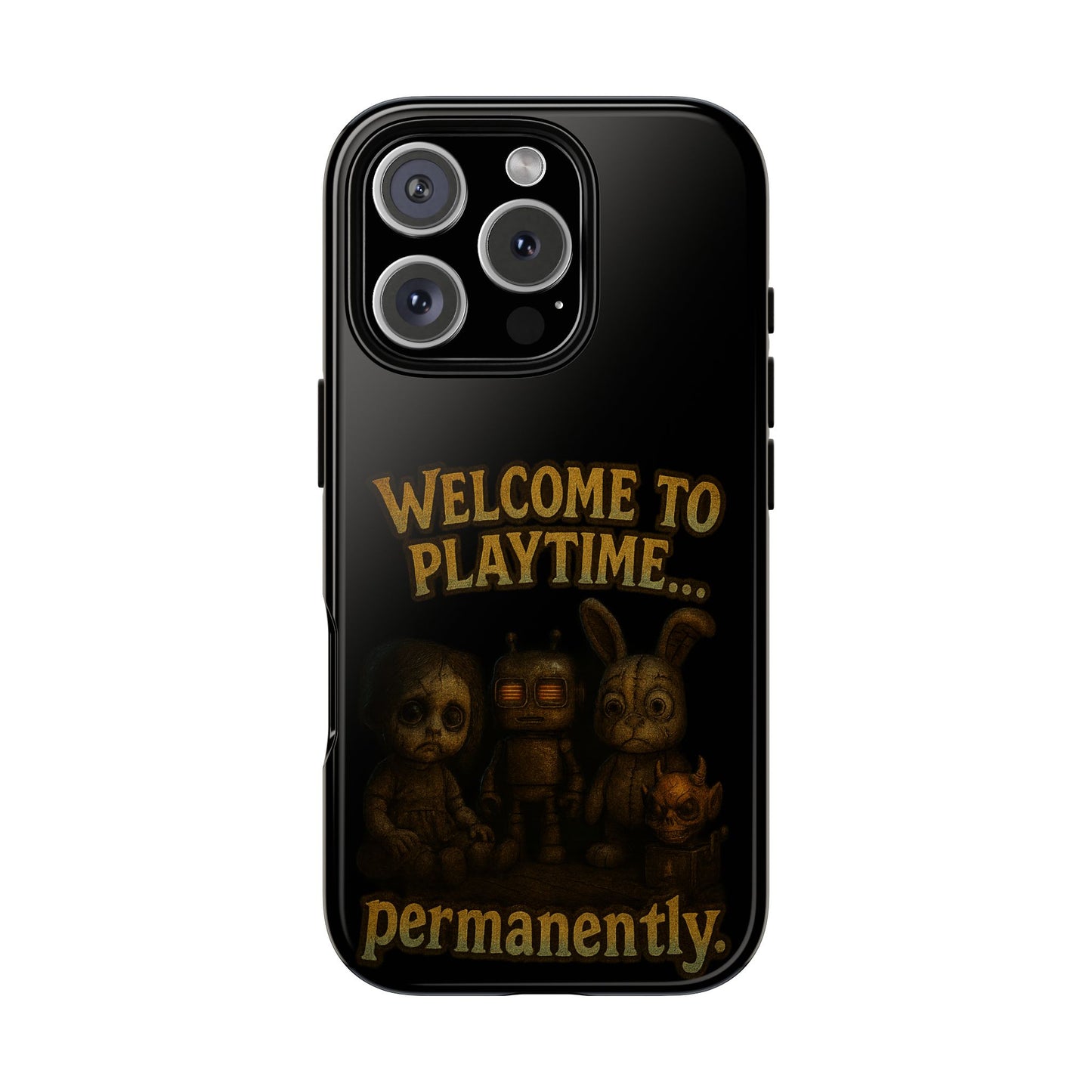 Phone Case — "Welcome to Playtime... Permanently." Horror Game Character Protective Case