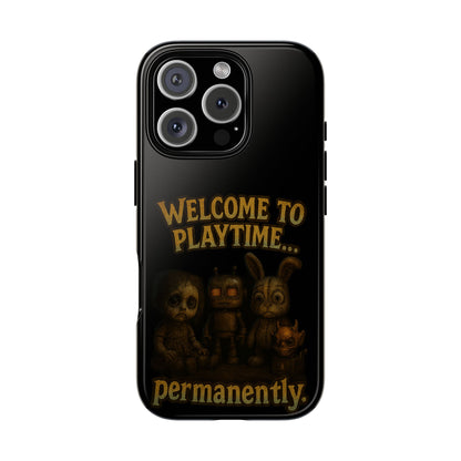 Phone Case — "Welcome to Playtime... Permanently." Horror Game Character Protective Case
