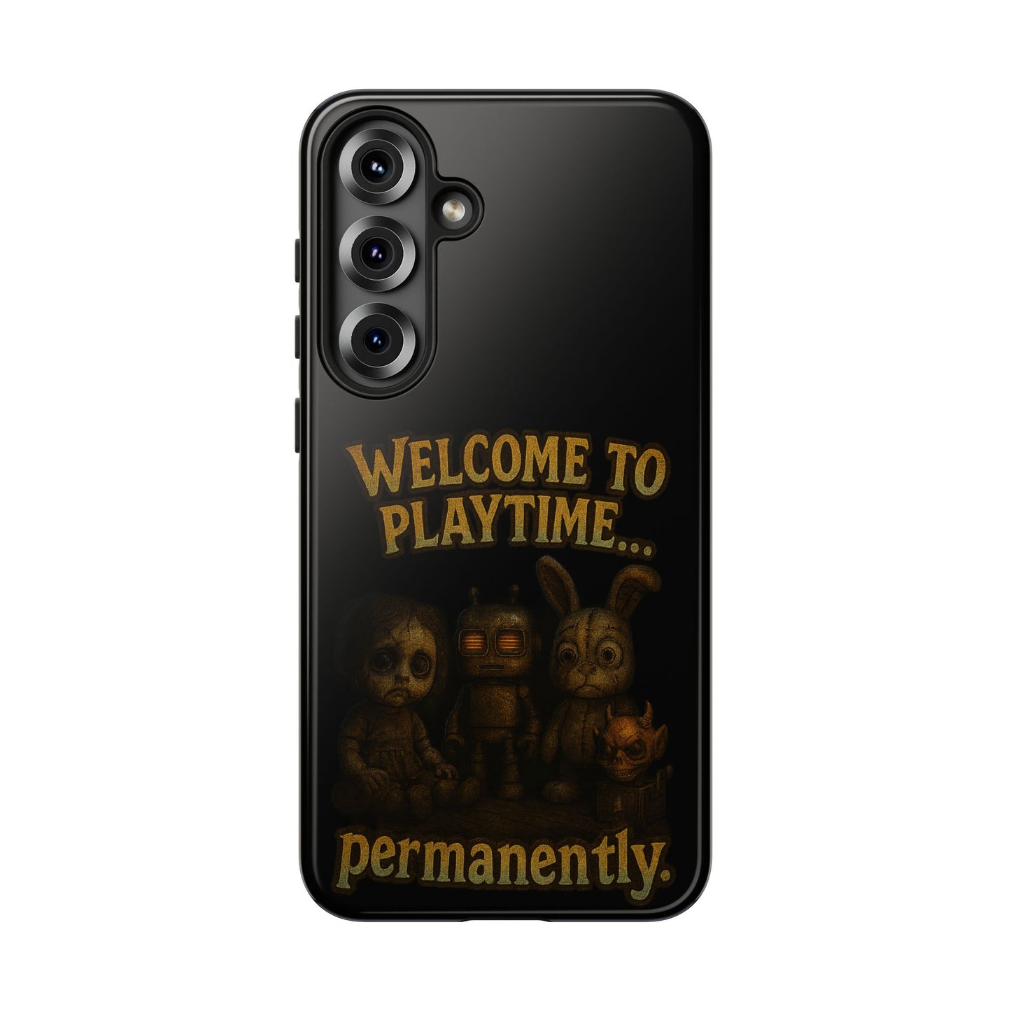 Phone Case — "Welcome to Playtime... Permanently." Horror Game Character Protective Case