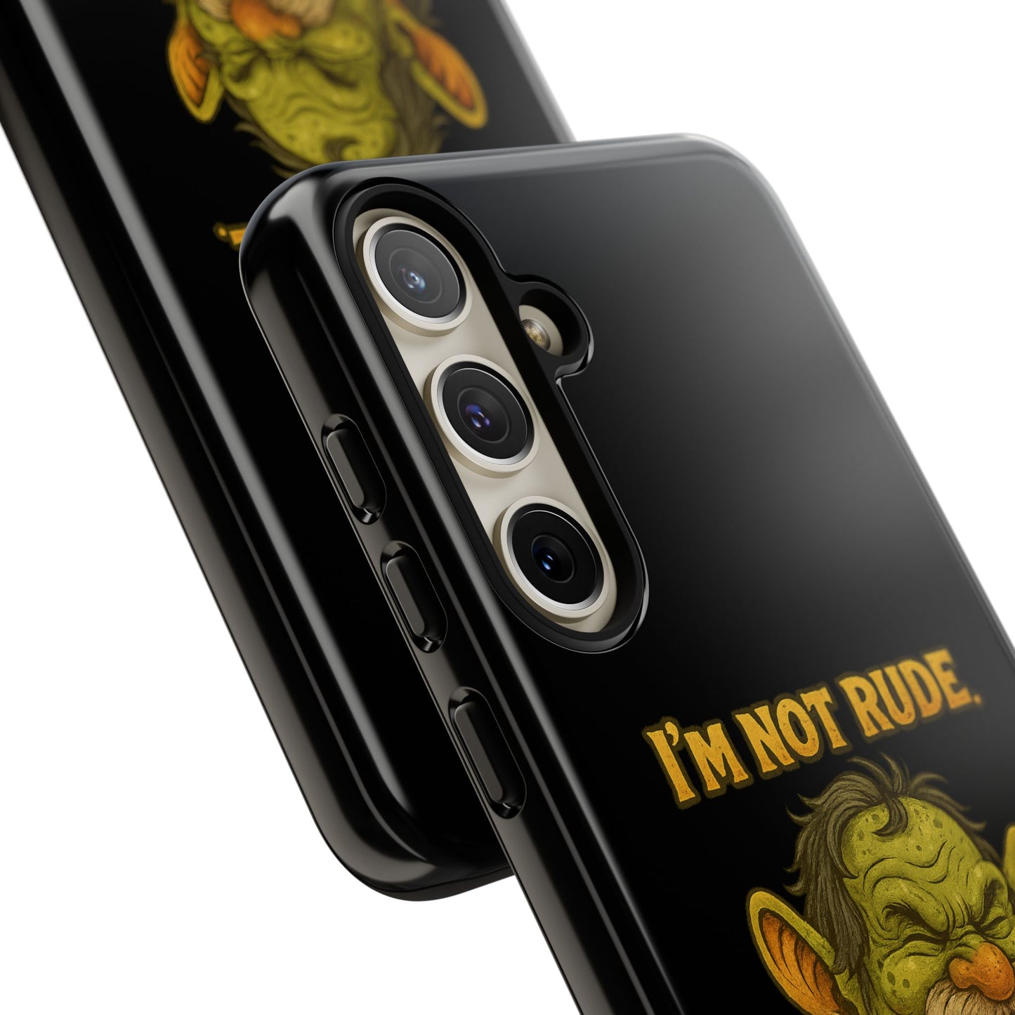 Phone Case – "I'm Not Rude, You're Just Exhausting" Funny Grumpy Troll Protective Cover
