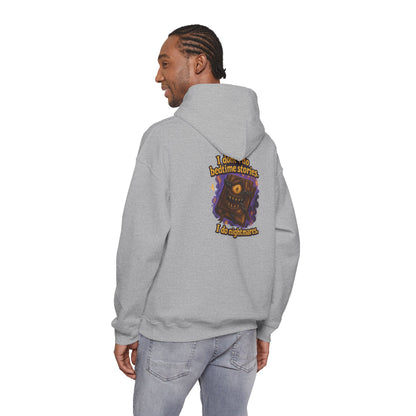 Nightmare Book Hoodie — "I Read Bedtime Stories, I Do Nightmares" Graphic Hoodie