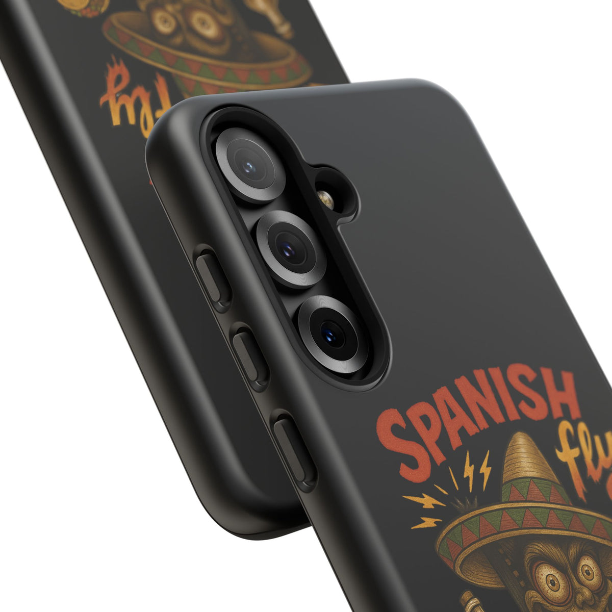Spanish Fly Tough Phone Case — Retro Skull Sombrero Design