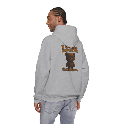 Bear Graphic Hoodie — "It Was Me" Cute Teddy Back Print