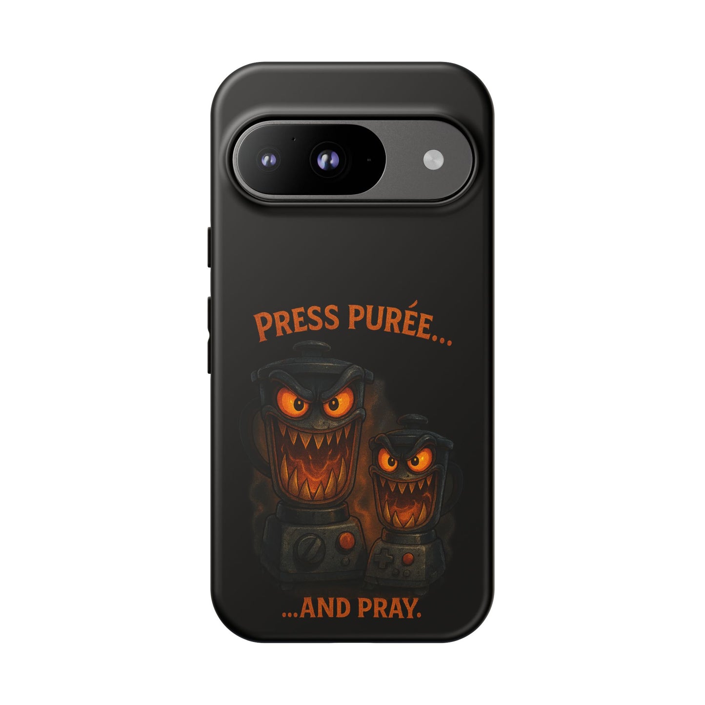 Phone Case - 'Press Purée...and Pray' Halloween Horror Protective Cover